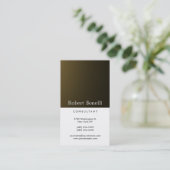 Zwart wit goudplein Modern Visitekaartje (Staand voorkant)