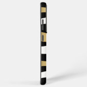 Zwart wit & goudvormig zebrapatroon samsung galaxy hoesje (Rechterkant)