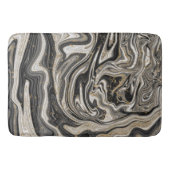 Zwart wit & goudzwart, modern Abstract Badmat (Voorkant)