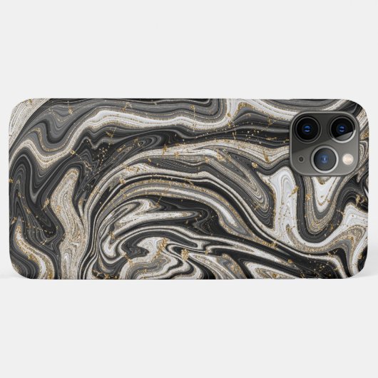 Zwart wit & goudzwart, modern Abstract Case-Mate iPhone Case (Achterkant (horizontaal))