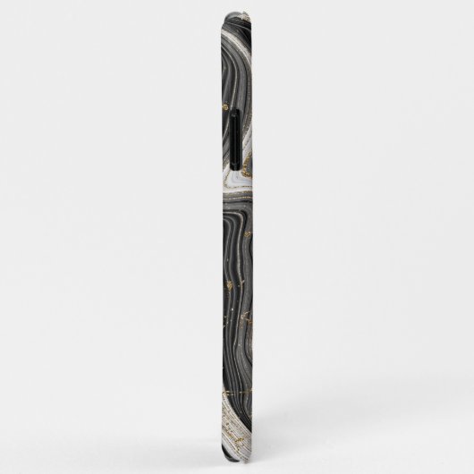 Zwart wit & goudzwart, modern Abstract Case-Mate iPhone Case (Achterkant/rechts)