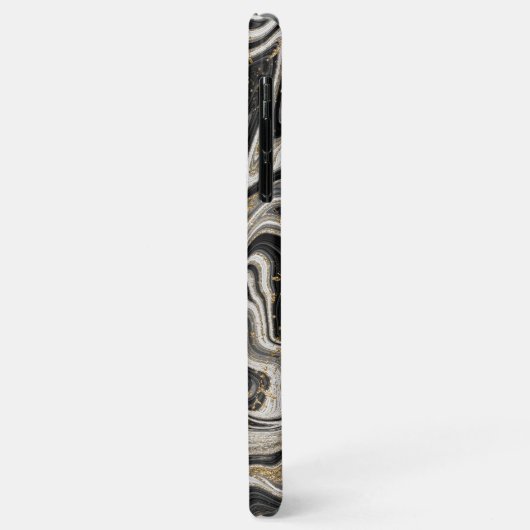 Zwart wit & goudzwart, modern Abstract Case-Mate iPhone Case (Achterkant/links)