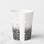 Zwart-wit gradatie ombre papieren bekers (Rechts)