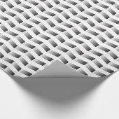 Zwart-wit Gradient Chevron Wrapping Paper Cadeaupapier (Hoek)