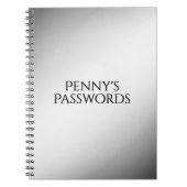 Zwart-wit gradiënt Persoonlijk Notitieboek (Voorkant)