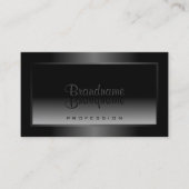 Zwart-wit Gradient Shimmery Lijst Stijlvol Visitekaartje (Voorkant)