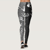 Zwart Wit Gradient Yoga Leggings (Achterkant)