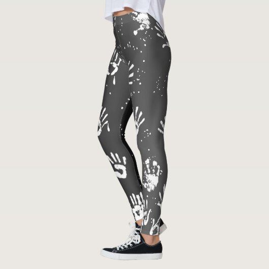 Zwart Wit Gradient Yoga Leggings (Links)