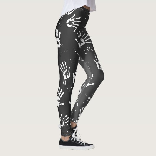 Zwart Wit Gradient Yoga Leggings (Rechts)