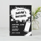 zwart-wit graffiti kaart (Staand voorkant)