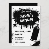 zwart-wit graffiti kaart (Voorkant / Achterkant)