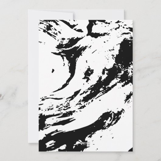 Zwart-wit Graffiti Paint Afstudeerfeest Kaart (Achterkant)