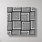 Zwart, wit, grafisch omhuld Canvas kunst (Voorkant)