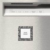 Zwart-wit grafisch Zebra Foto Lijst Magneet (Insitu (Vaatwasser))