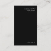 Zwart-wit grafische ontwerper Verticale QR-code Visitekaartje (Voorkant)