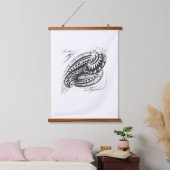 Zwart Wit Grafische Wandkunst voor Interieur Hangend Wandkleed (Slaapkamer)