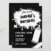 zwart-wit Grafitti Kaart (Voorkant / Achterkant)