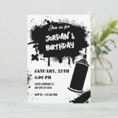 zwart-wit Grafitti Kaart (Staand voorkant)