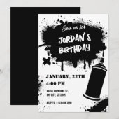 zwart-wit Grafitti Kaart (Voorkant / Achterkant)