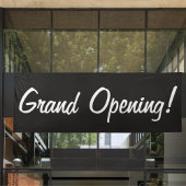 Zwart-wit Grand Opening Promotiebedrijf Spandoek