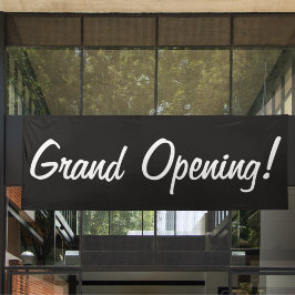 Zwart-wit Grand Opening Promotiebedrijf Spandoek