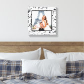 Zwart & Wit Graniet Bruiloft Foto Keepsake Canvas Afdruk (Insitu (Slaapkamer))