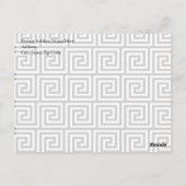 Zwart-wit Graphic Grieks Key Pattern Briefkaart (Achterkant)