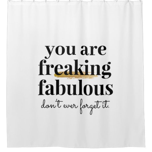 Zwart-wit grappig aangevend Gezegde Douchegordijn (Voorkant)