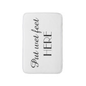 Zwart-wit grappig gezwets hier badmat (Voorkant Verticaal)