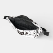 Zwart Wit Grappig Kat Gezichten Patroon Heuptasje (Open)
