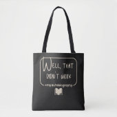 Zwart Wit Grappig Pessimist Falen Autobiografie Tote Bag (Voorkant)