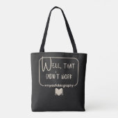 Zwart Wit Grappig Pessimist Falen Autobiografie Tote Bag (Achterkant)