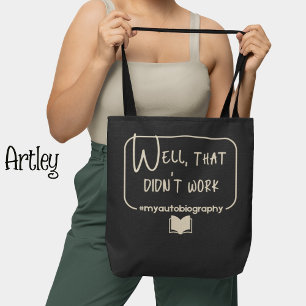 Zwart Wit Grappig Pessimist Falen Autobiografie Tote Bag