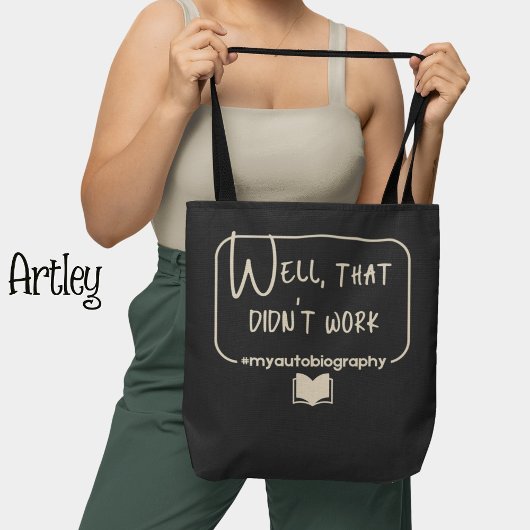 Zwart Wit Grappig Pessimist Falen Autobiografie Tote Bag
