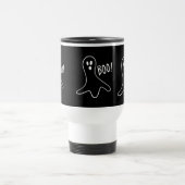 Zwart-wit grappig spookontwerp voor Halloween Reisbeker (Center)