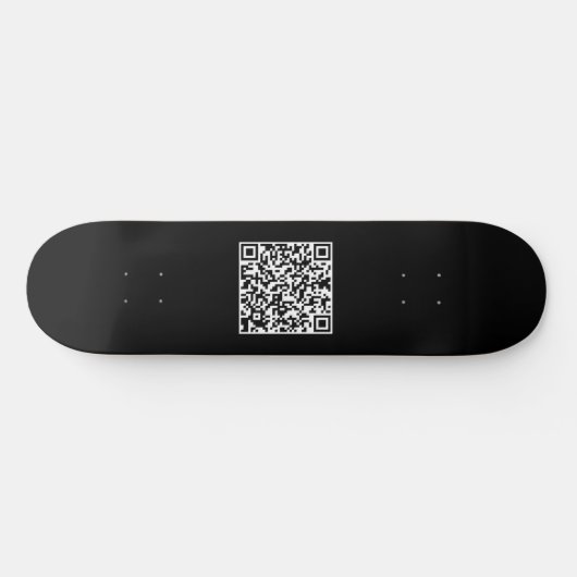 Zwart-wit grappige koel uw aangepaste QR-code Pro Persoonlijk Skateboard (Horizontaal)