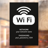 Zwart & Wit Gratis WI-FI Netwerk Internet Wachtwoo Raamsticker (Vel 2)