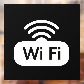 Zwart-wit Gratis WiFi-netwerk Internet Raamsticker (Vel 2)