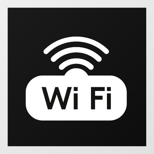 Zwart-wit Gratis WiFi-netwerk Internet Raamsticker (Vel)