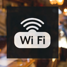 Zwart & Wit Gratis WIFI Netwerk Internet Raamsticker