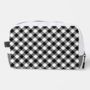 Zwart-wit grid monogram Gedrukte Rugzak