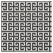 Zwart Wit Grieks Key Fabric Stof (Swatch)