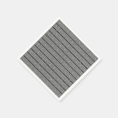 Zwart-wit Grieks sleutel ontwerp papier servet (Hoek)