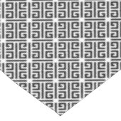 Zwart-wit - Grieks sleutelpatroon Tafelkleed (Gekanteld)