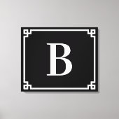 Zwart-wit Grieks toetsenbord Canvas Afdruk (Voorkant)