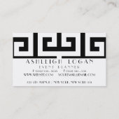 Zwart-wit Grieks Visitekaartje (Achterkant)