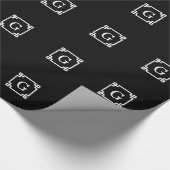 Zwart wit Grieks Zeer belangrijk Lijst #2 Initiaal Cadeaupapier (Hoek)