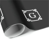 Zwart wit Grieks Zeer belangrijk Lijst #2 Initiaal Cadeaupapier (Rol Hoek)