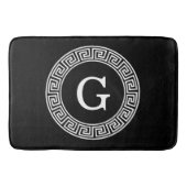 Zwart Wit Grieks Zeer belangrijk Rand Lijst Initia Badmat (Voorkant)
