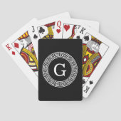 Zwart Wit Grieks Zeer belangrijk Rand Lijst Initia Pokerkaarten (Achterkant)